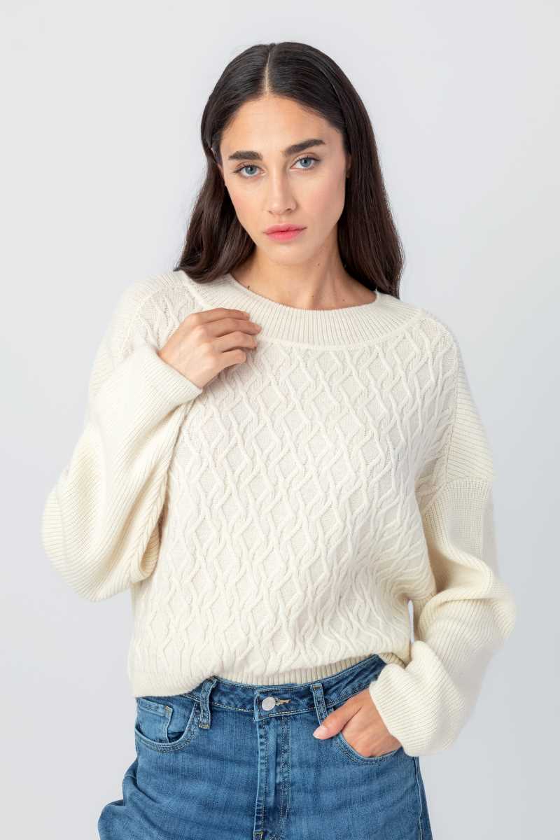 Strickpullover Ivko Pullover Damen IVKO Pullover 'Retro' In