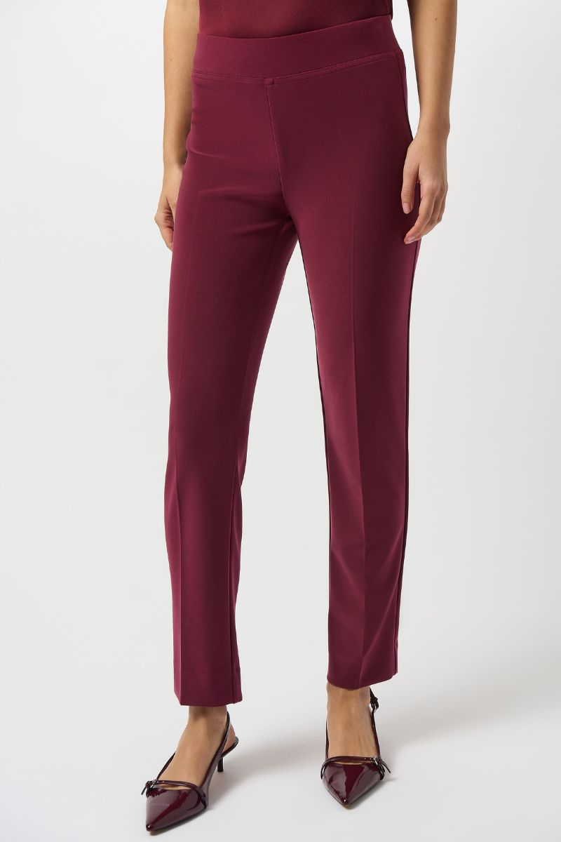 Joseph Ribkoff pant in Merlot front view