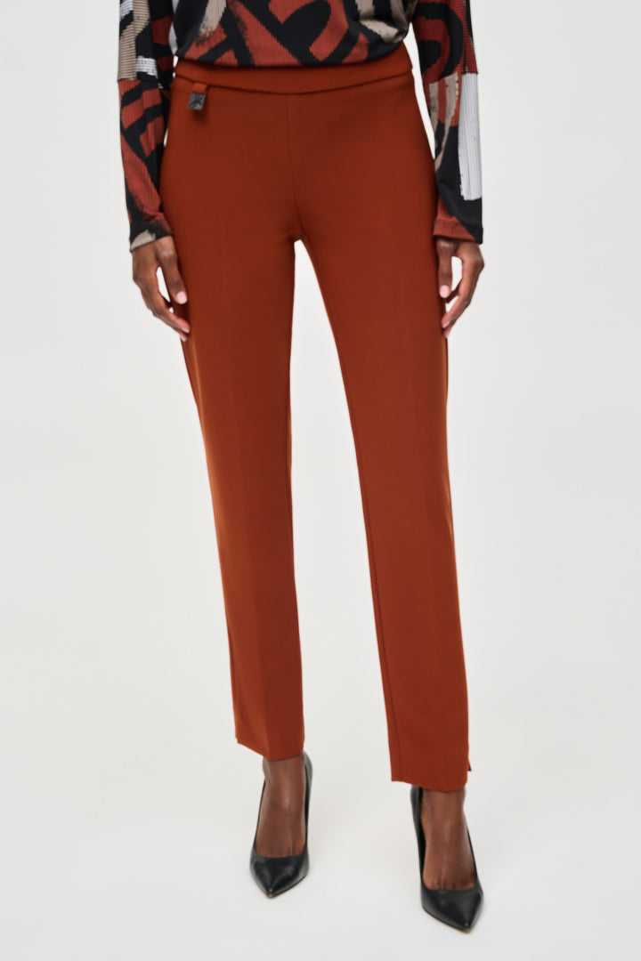 Cinnamon Classic Tailored Slim Pant 144092  by Joseph Ribkoff in 2 / Cinnamon