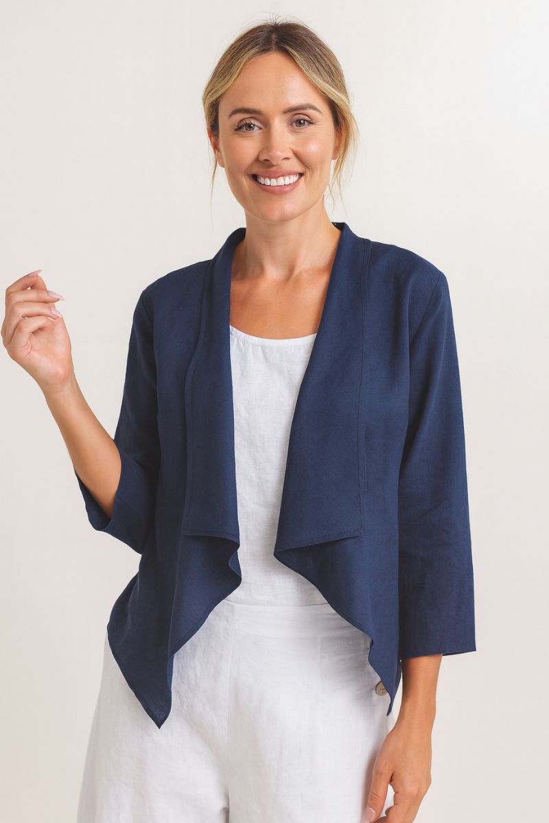 Relaxed Drape 3/4 sleeve Jacket by See Saw