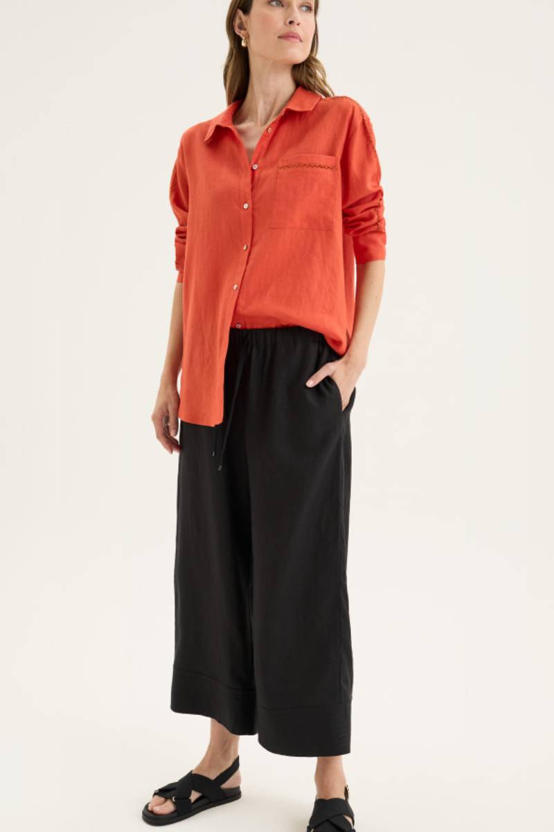 Tirari Palazzo YTWN8994 Pant 8994 in Black by Yarra Trail