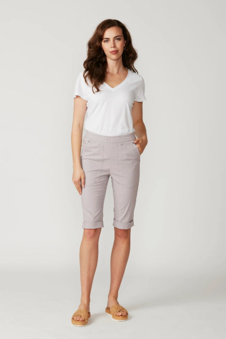 LTL Cuffed Short in Stone NLA 2790 by Lania The Label in 8 / Stone