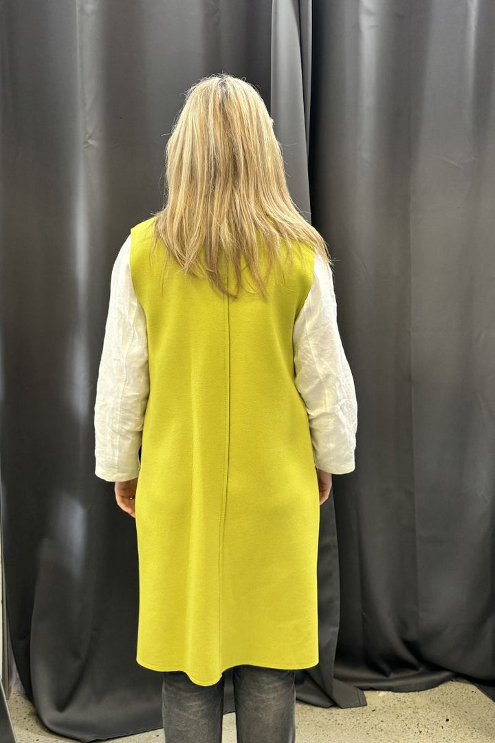 Scuba Long Gilet in Black/Avocado W23506 by Peruzzi in 36 / Black/Avocado