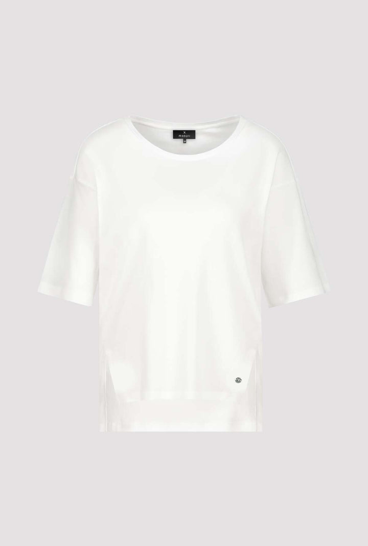 Round Neck T-Shirt 408351MNR in Off White by Monari in 46