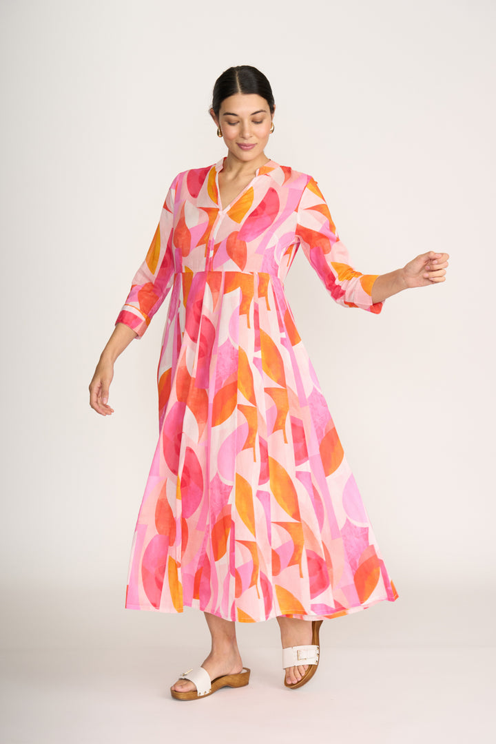 Cruisin Dress in Feeling Peachy Print CFO8286 by Foil in 8 / Pink