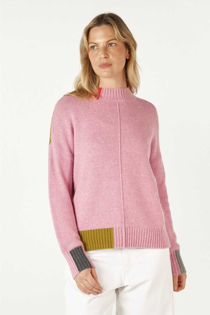The Colour Block Trim Jumper by Zaket & Plover-ZP710 2