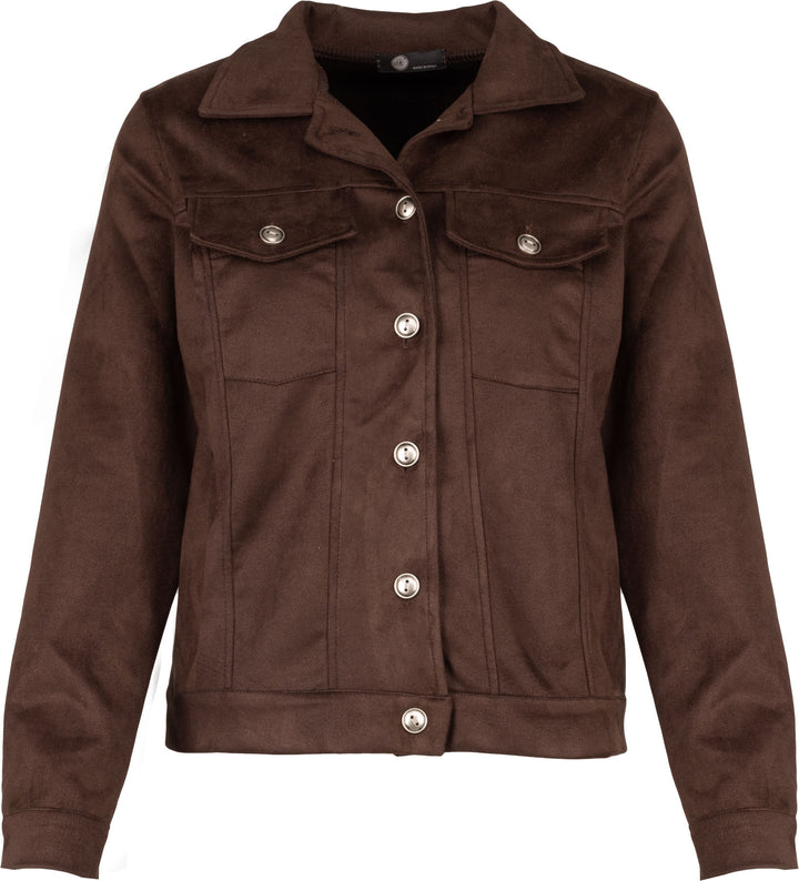 Woven L/S Blazer in Choco 26/5578T by M Made in Italy in XS / Choco