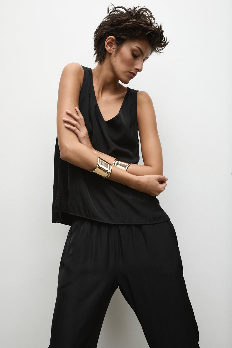 Mela Purdie Audrey Tank in Black F67 2703  -