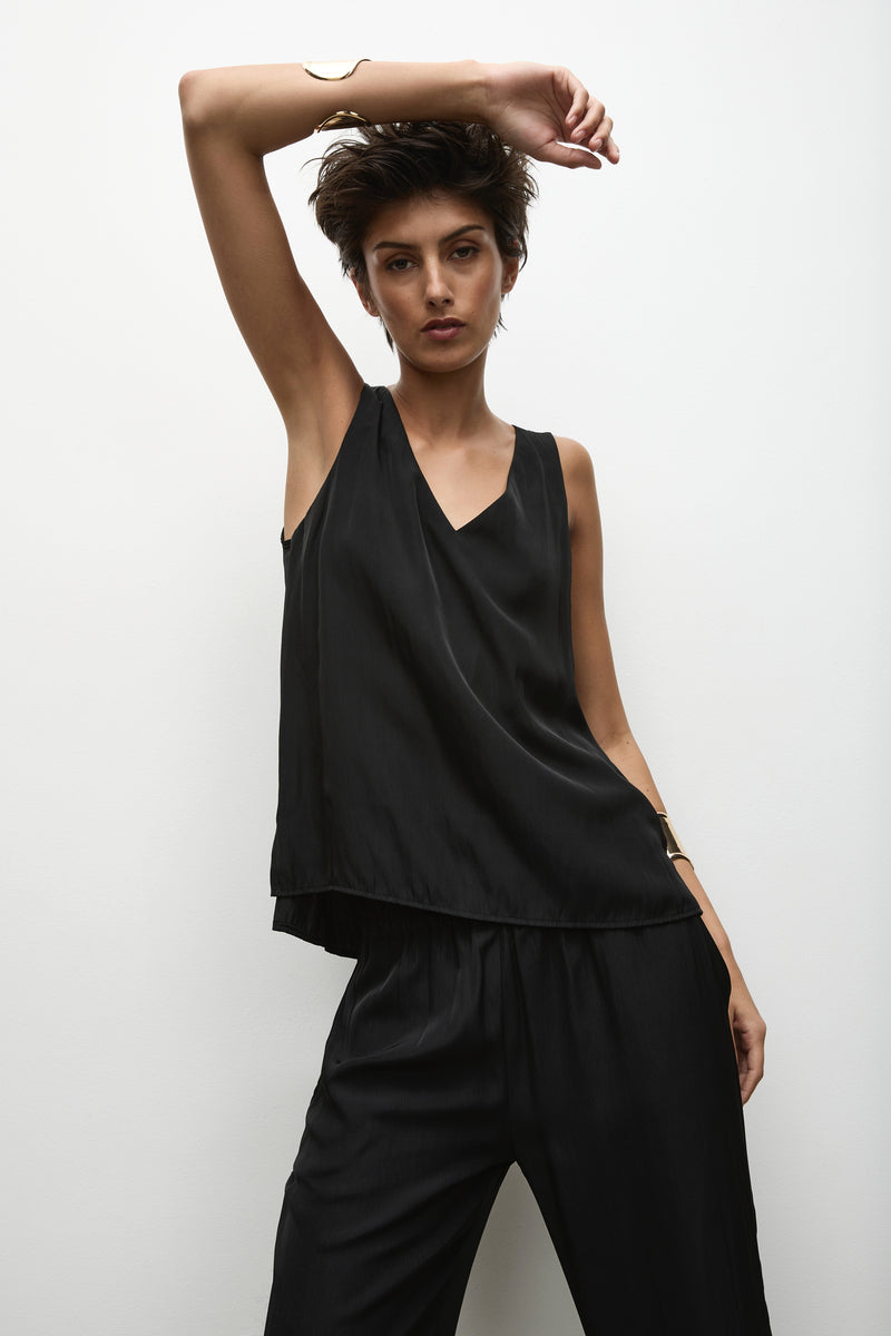 Mela Purdie Audrey Tank in Black F67 2703  -