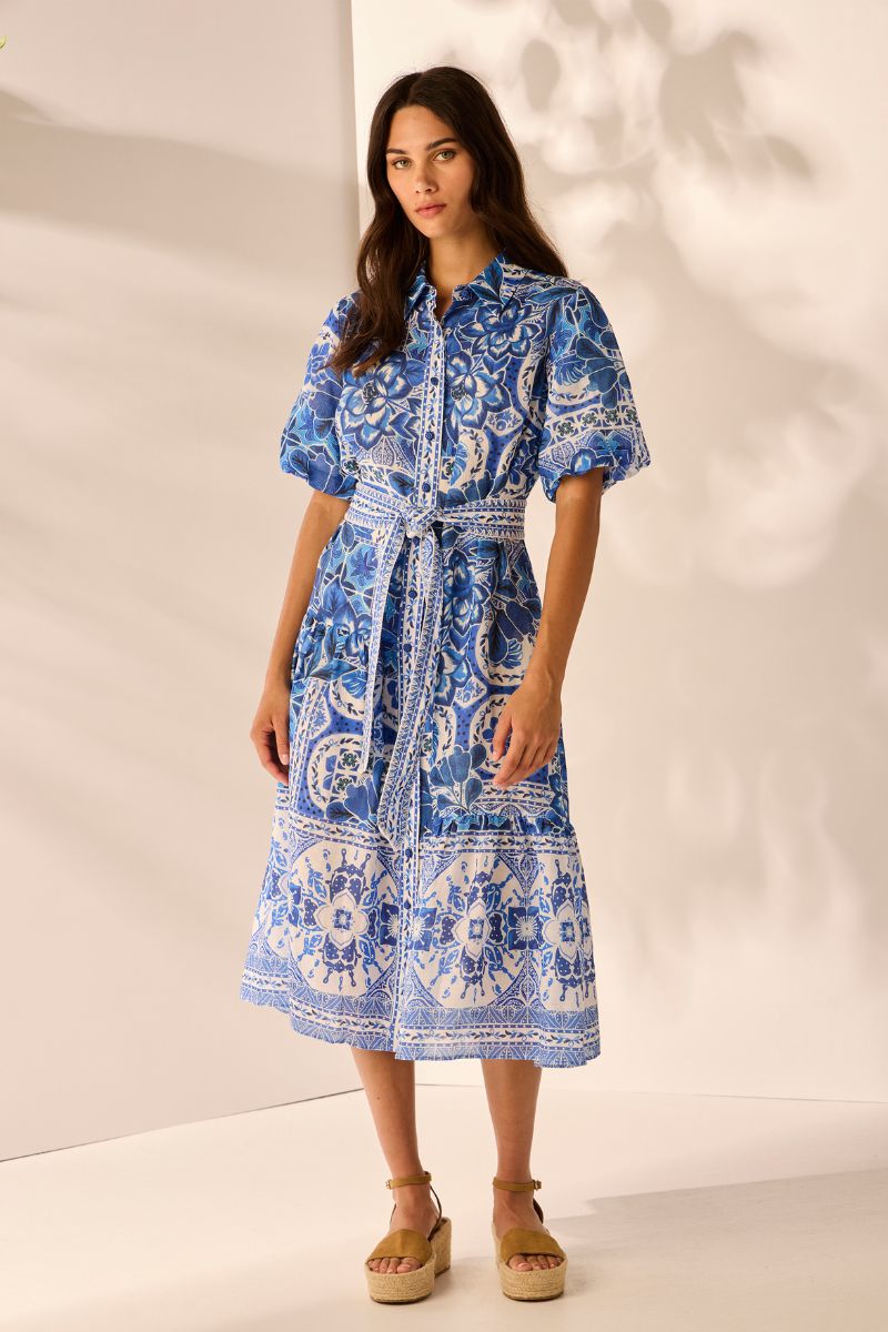 Porto Dress NLA3824 in Porto Print by Lania the Label