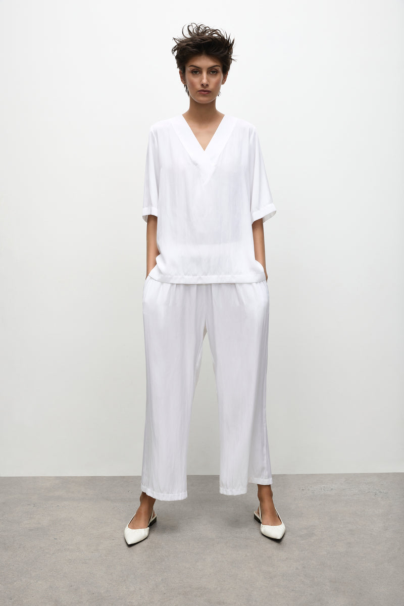 Pace Pant F67 1740 in White by Mela Purdie