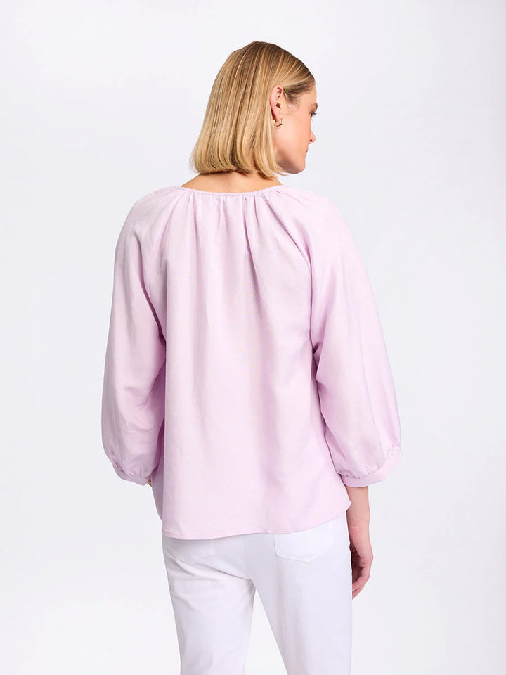 Raglan Sleeve Peasant Top in Pink Salt YTMS54666 by Marco Polo in 8