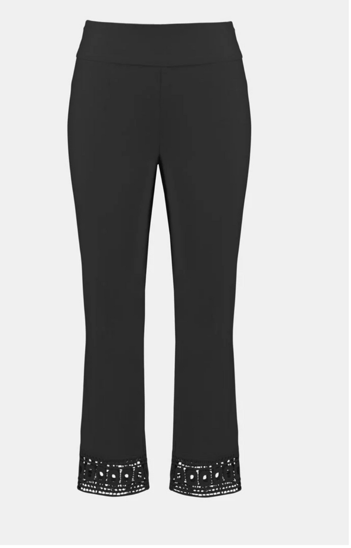 Millenium Cropped Pull On Pant in Black, White, Moonstone & Navy by Joseph Ribkoff 251053 in Navy / 12