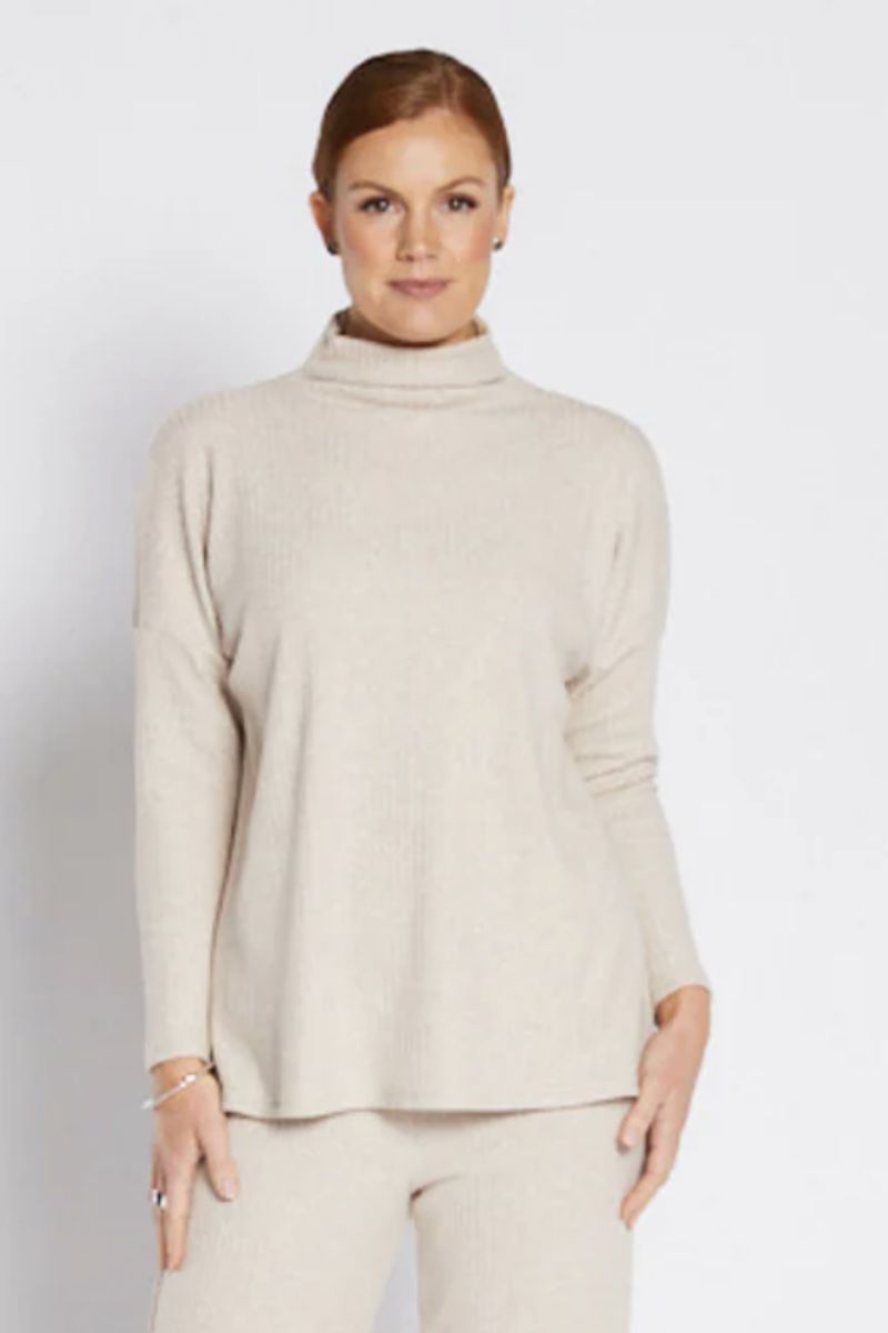 Turtle Tunic In Black & Oatmeal by Philosophy Australia