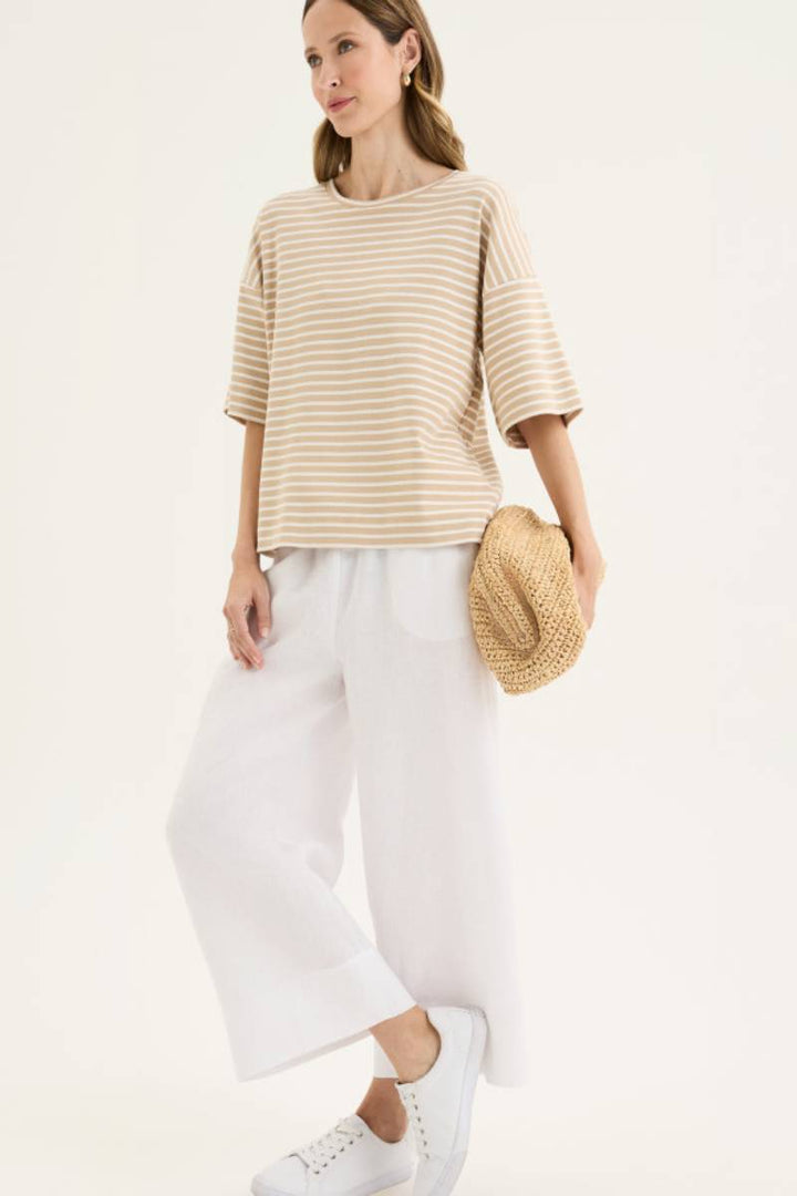 Tirari Palazzo YTWN8994 Pant 8994 in White by Yarra Trail in 8 / White