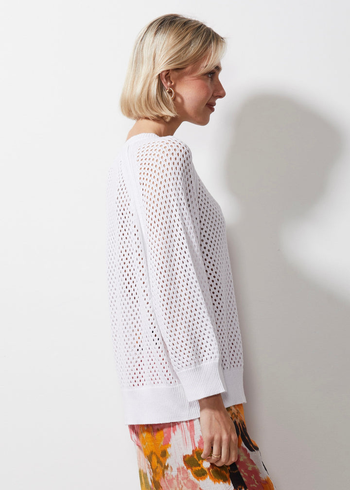 Holey Top ZP6607 in White by Zaket & Plover in XS