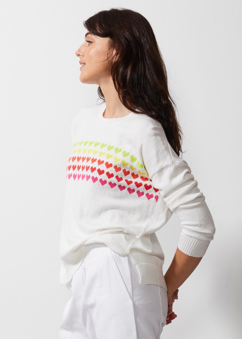 Lovestruck Jumper ZP6611 in White by Zaket & Plover