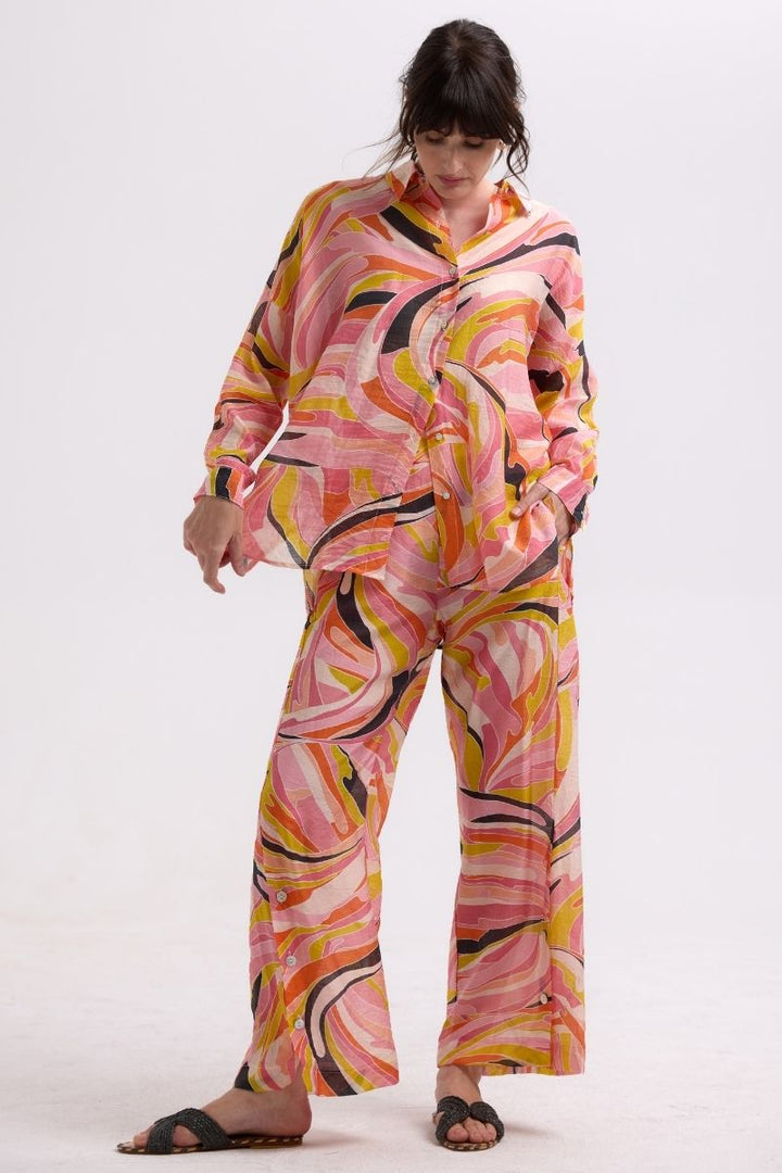 Summer Shirt ZP7745 by Zaket & Plover in Sunset Print / S