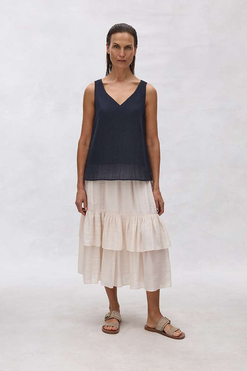 Audrey Tank in True Navy F605 2703 by Mela Purdie