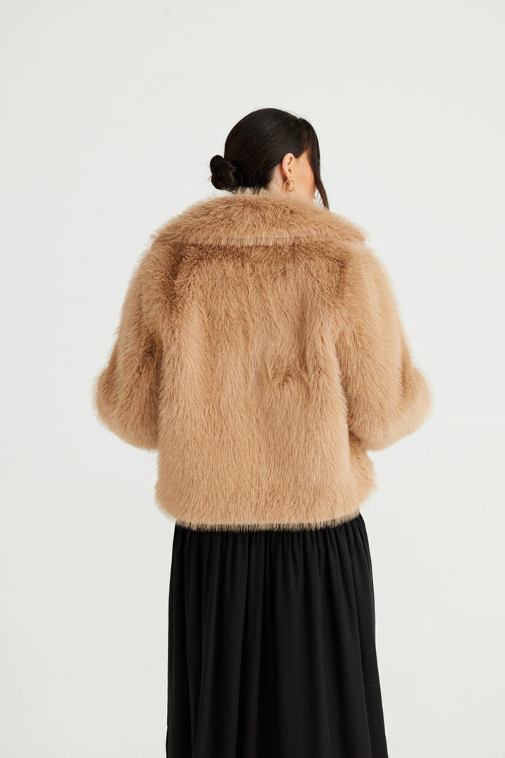 BRAVE + TRUE Bertoli Jacket in Walnut BT24137-1 by Brave + True in XS / Walnut