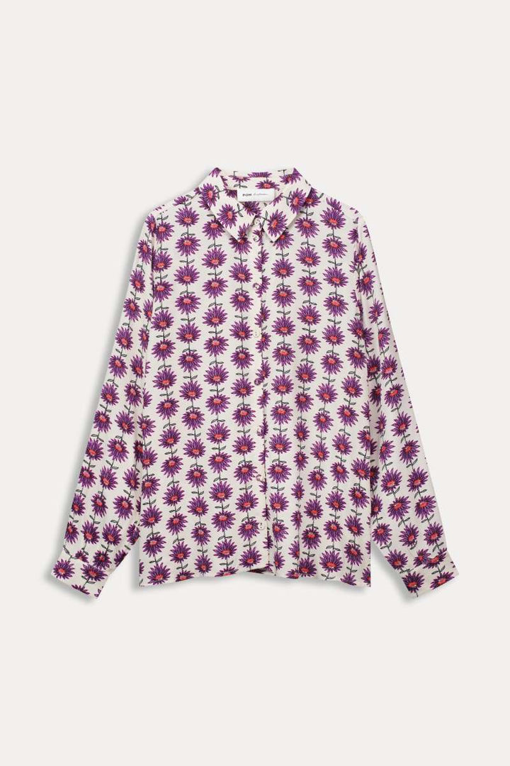 Blouse SP7724 in Mila Flower Ecru by POM Amsterdam in 38
