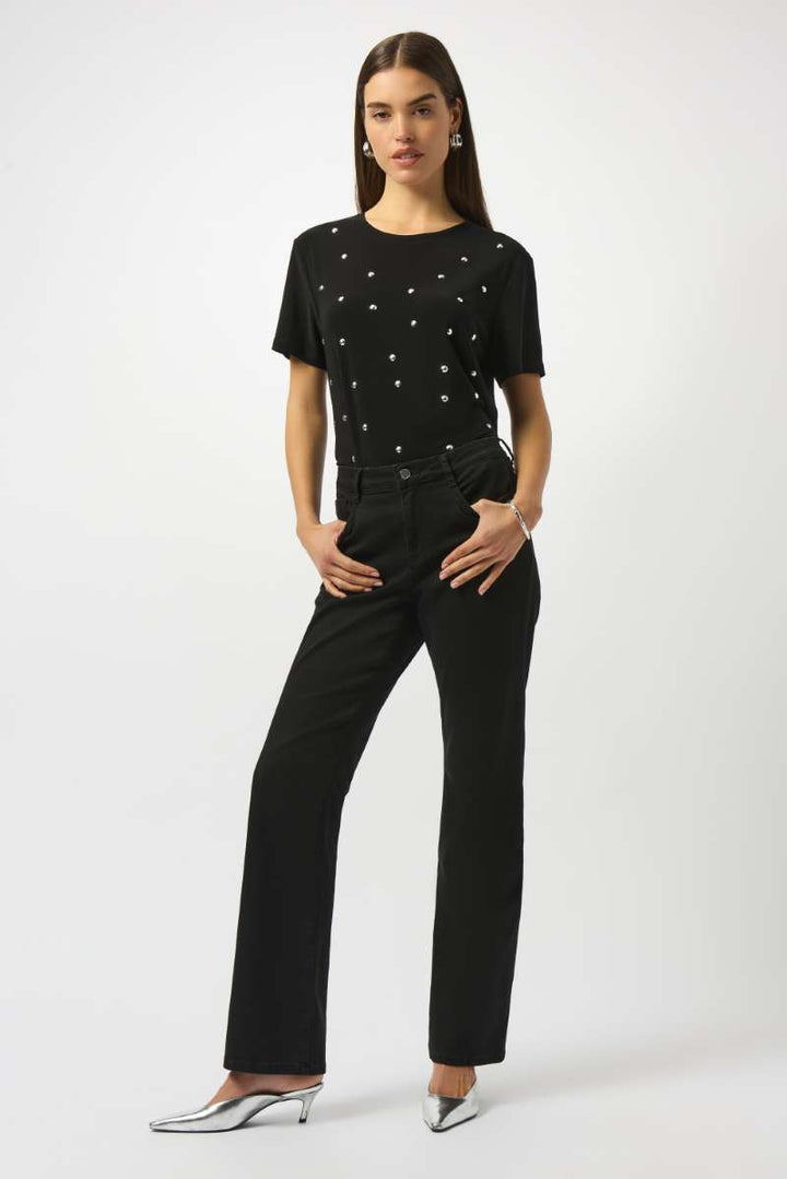 Brooke Classic Bootcut Stretch Featherweave Denim Jeans in 251967 by Joseph Ribkoff in 2 / Dark Blue Denim