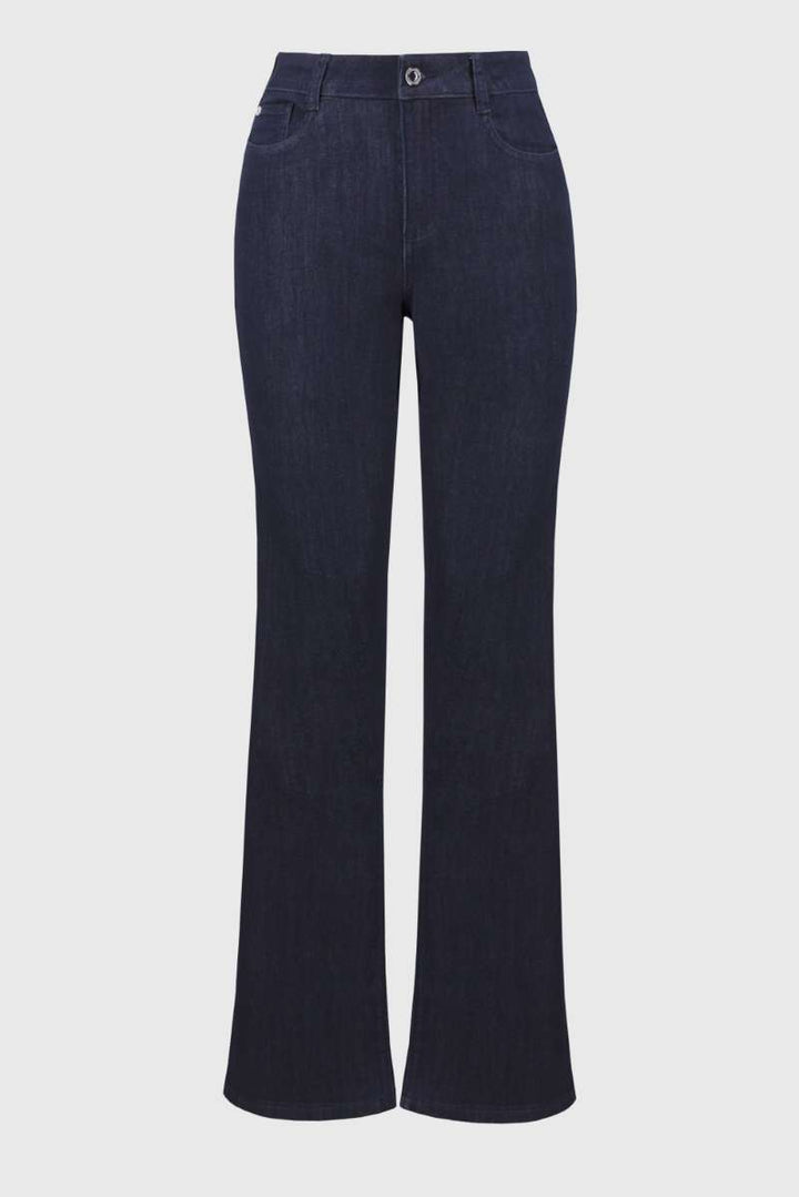 Brooke Classic Bootcut Stretch Featherweave Denim Jeans in 251967 by Joseph Ribkoff in 2 / Dark Blue Denim