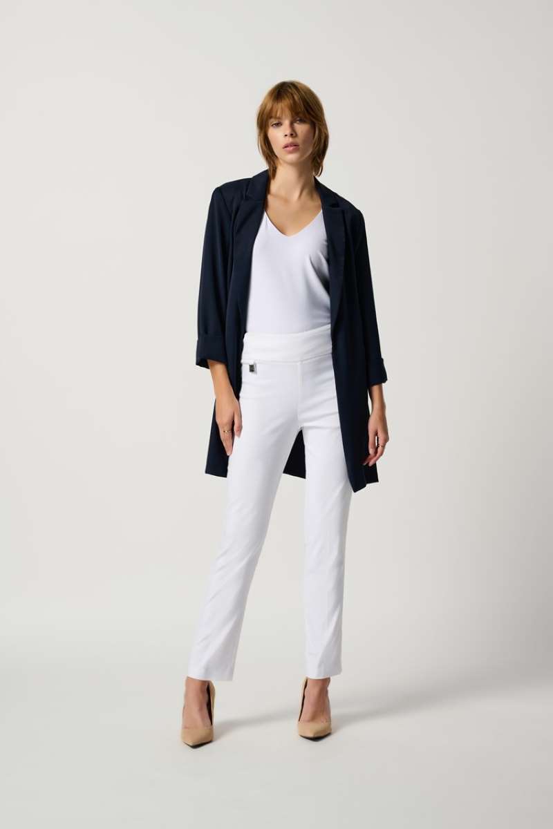 Slim Ankle Length Pant 201483NOS in Black, White & Navy by Joseph Ribkoff