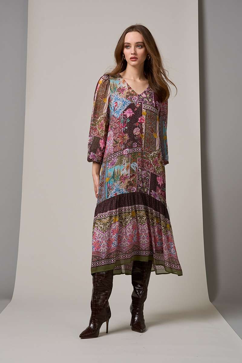 Countess Dress in Port Multi LS2903 by Loobie's Story