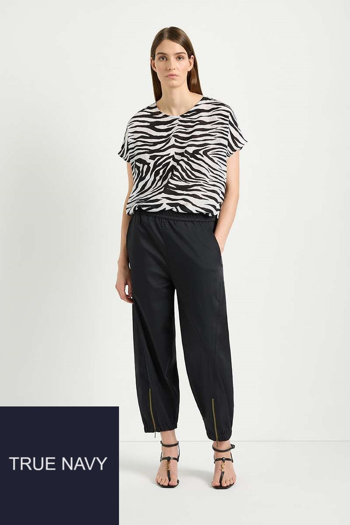 Mela Purdie Crop Club Pant in True Navy F613 1863 by MELA PURDIE in 6-XXS / True Navy