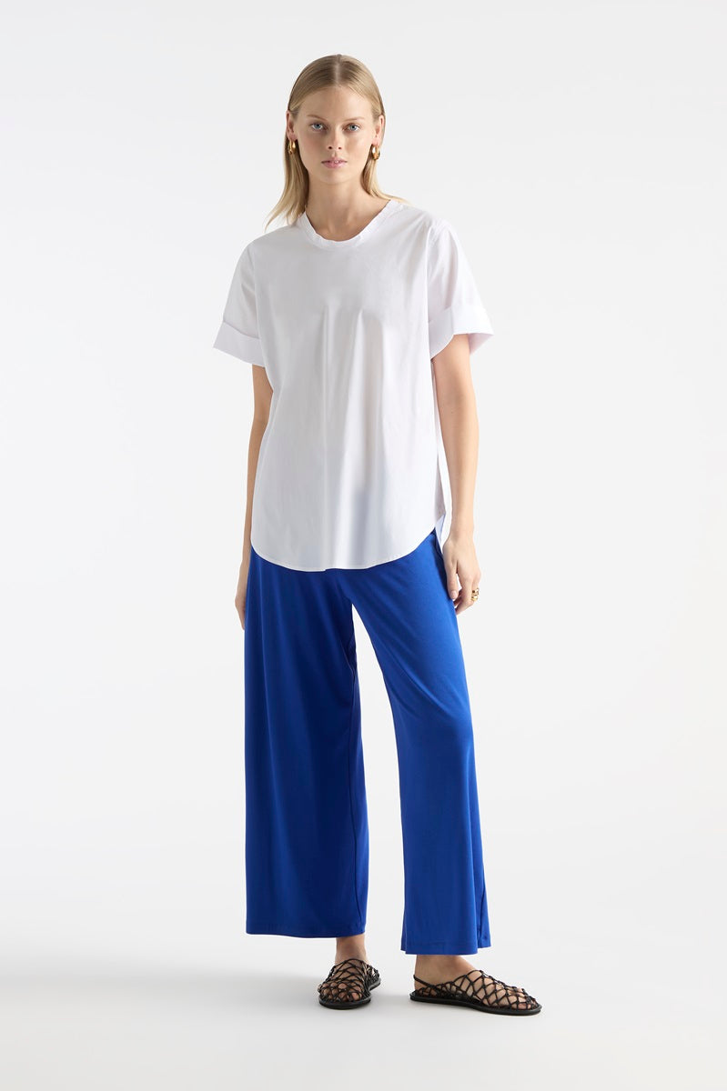 Crop Palazzo Pant in Lapis F01 1817 by Mela Purdie