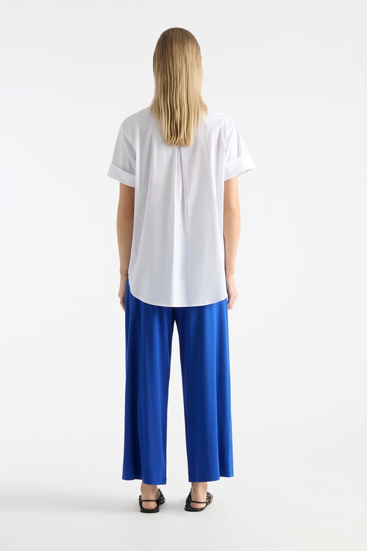 Crop Palazzo Pant in Lapis F01 1817 by Mela Purdie in 8-XS / Lapis
