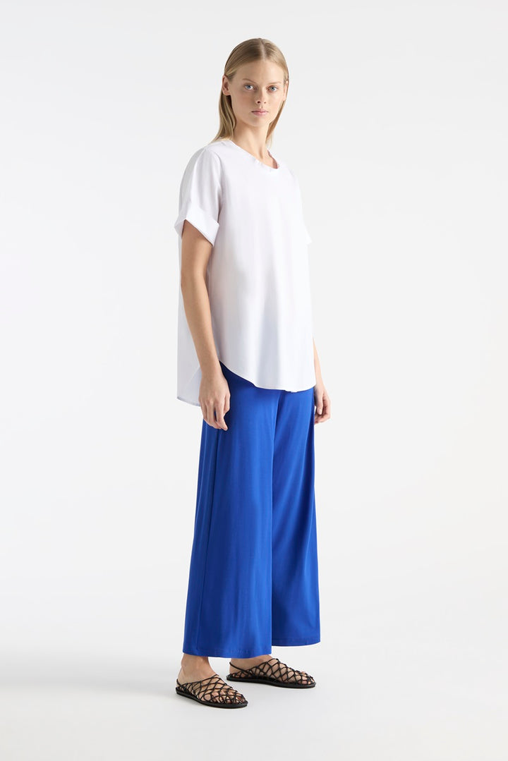 Crop Palazzo Pant in Lapis F01 1817 by Mela Purdie in 8-XS / Lapis