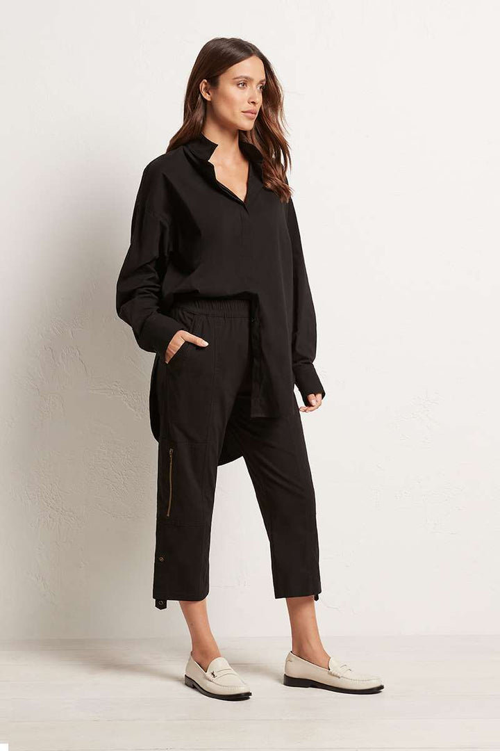 Cropped Zip Cargo F65 1386 in Black, White, French Navy, Putty by Mela Purdie in Black / 6