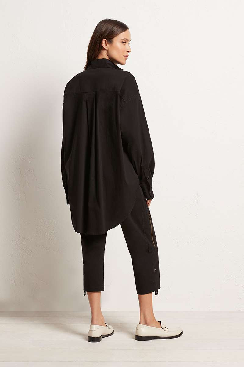 Cropped Zip Cargo F65 1386 in black by Mela Purdie