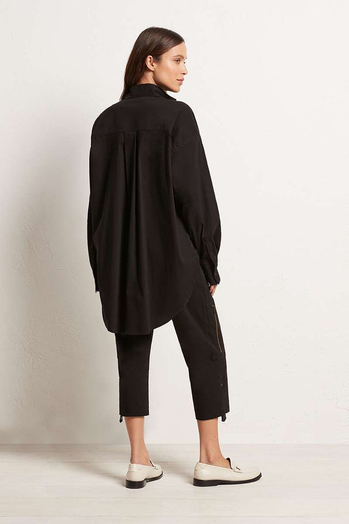 Cropped Zip Cargo F65 1386 in Black, White, French Navy, Putty by Mela Purdie in Black / 6