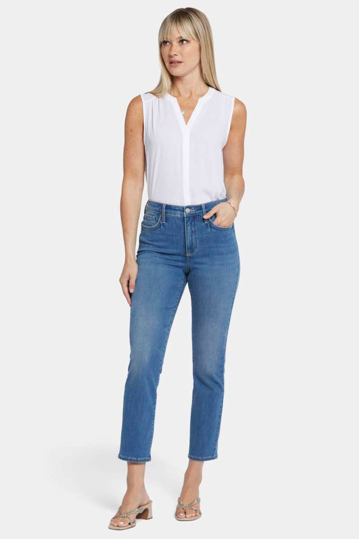 Curve Shape Sheri Slim Ankle Jeans in Bluewater MSHDSA8911 by NYDJ in 2