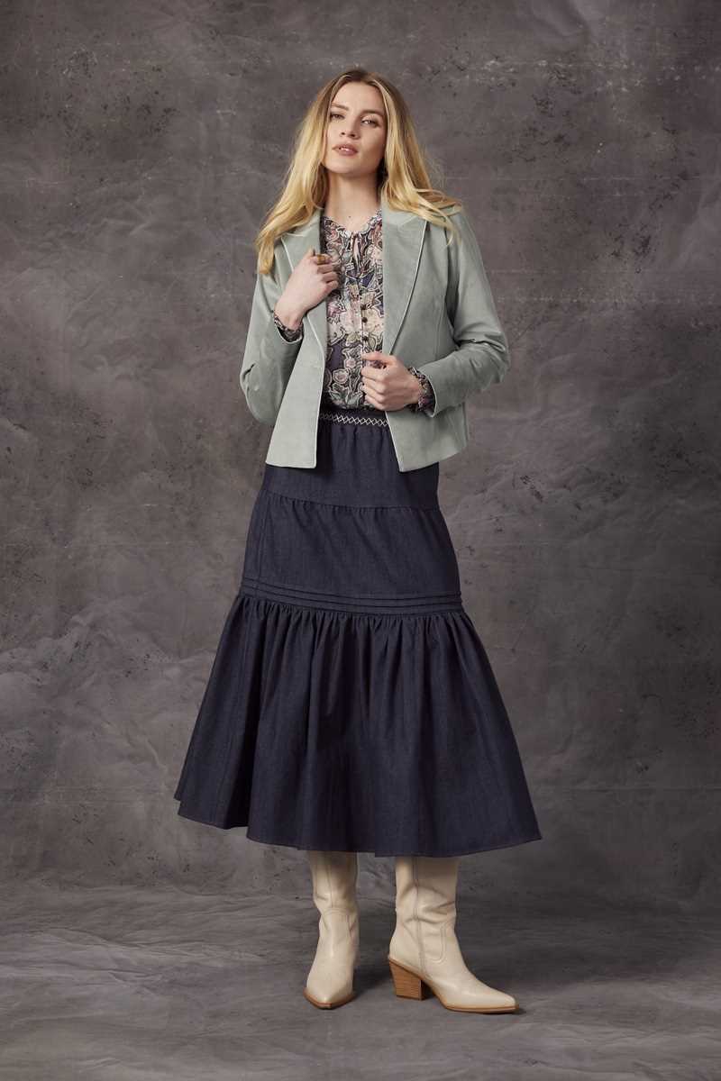 Edith Jacket in Moss in LS2606 by Loobies Story