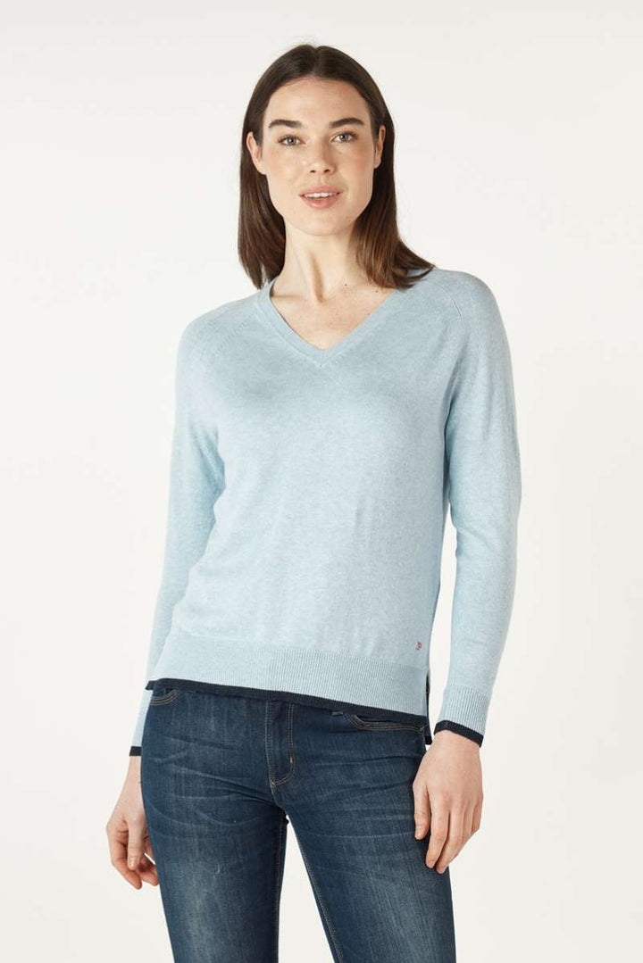 Essential V Neck ZP7157 by Zaket & Plover in XS / Powder