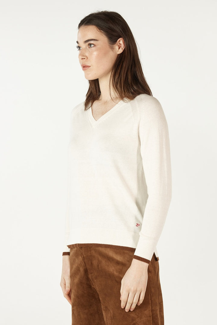 Essential V Neck ZP7157 by Zaket & Plover in XS / Powder