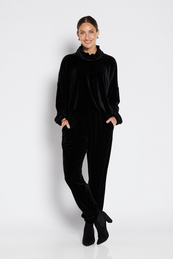Relax Pant in Black Velvet  by Philosophy Australia