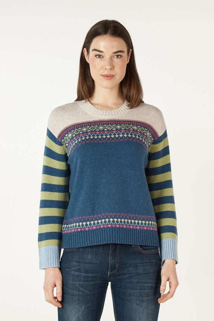 Fairisle Jumper ZP7102 by Zaket & Plover in L / Olive
