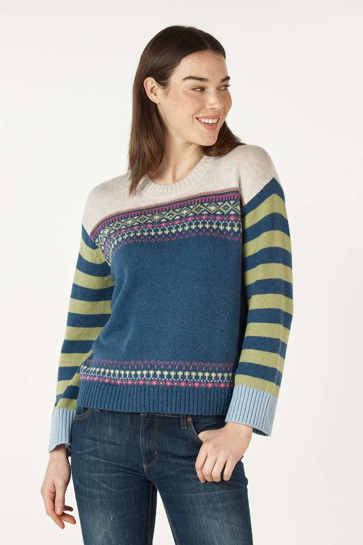 Fairisle Jumper ZP7102 by Zaket & Plover in L / Olive