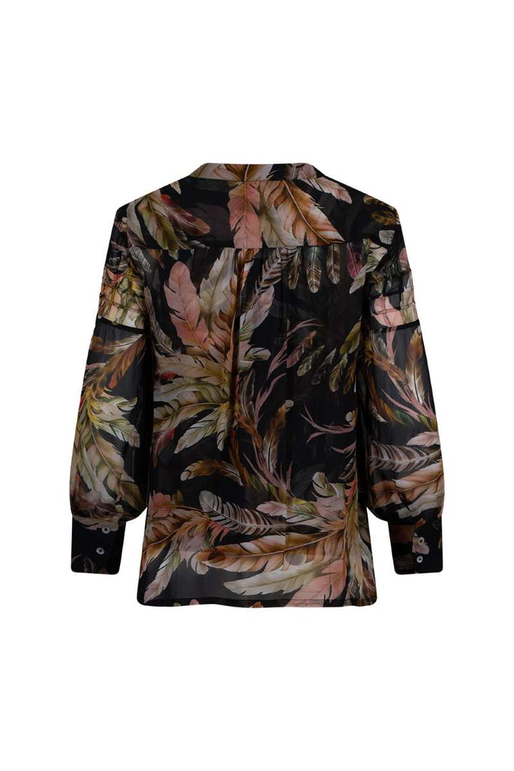 Featherington Blouse in Black Multi LS2946 by Loobie's Story in 8 / Black Multi2