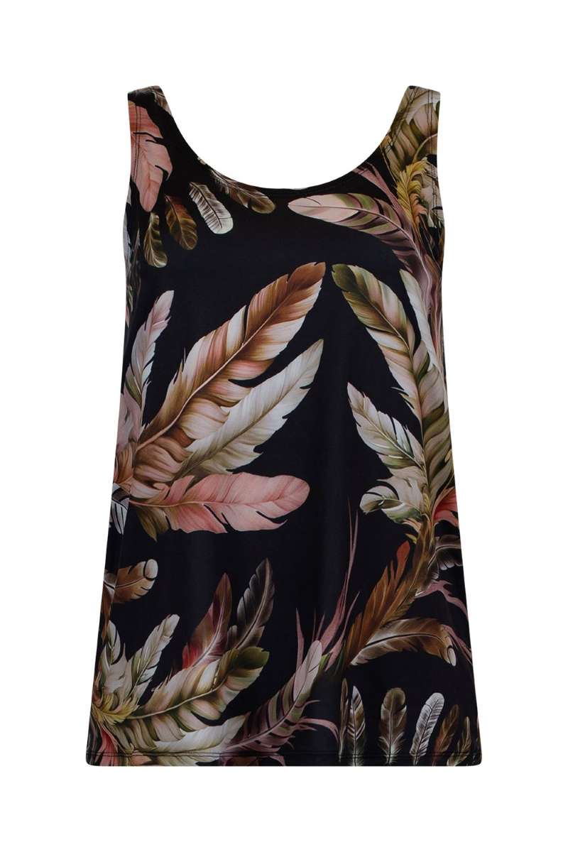 Featherington Blouse in Black Multi LS2946 by Loobie's Story