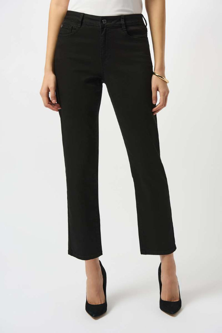 Gia Denim Jeans The Classic Slim Fit Stretch Featherweave 251966 by Joseph Ribkoff in Black / 2