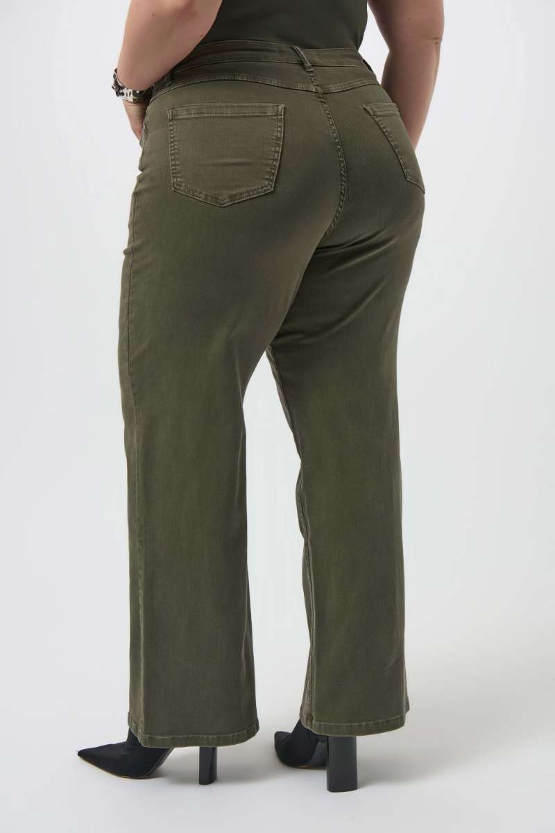 Goldie Classic Wide-Leg Stretch Featherweave Denim Jeans 253950 by Joseph Ribkoff