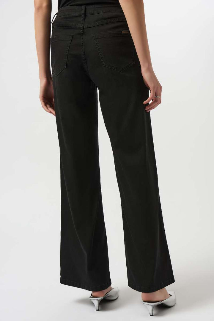 Goldie Classic Wide-Leg Stretch Jeans Featherweave Denim Jeans in 251968 by Joseph Ribkoff in 2 / Black