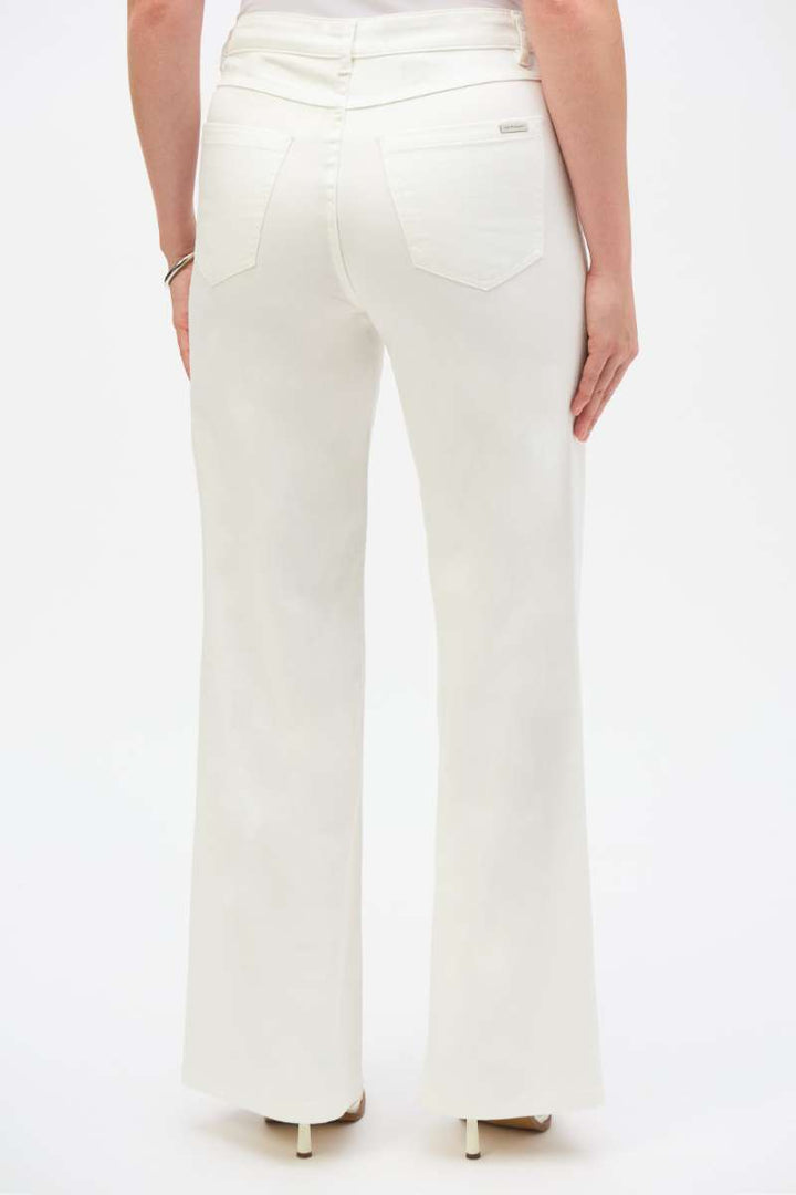 Goldie Classic Wide-Leg Stretch Jeans Featherweave Denim Jeans in 251968 by Joseph Ribkoff in 2 / Black