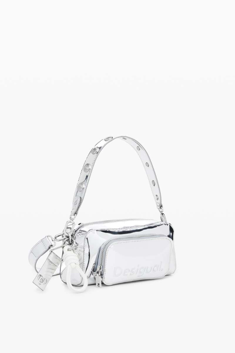 Half Logo Bag in Silver 24WAXP99 by Desigual